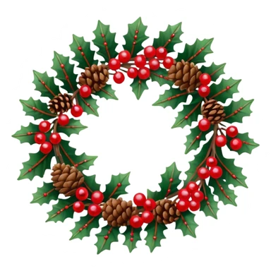 christmas wreath border with space inside sticker