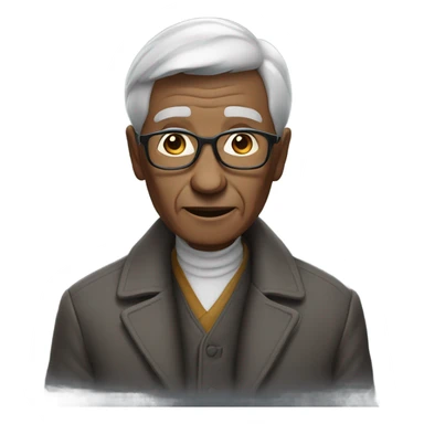 Old man with drip sticker