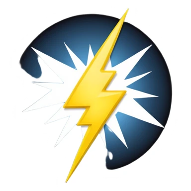Lightning bolt with yellow dot under it sticker