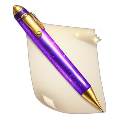 magic pen and paper with sparkle sticker