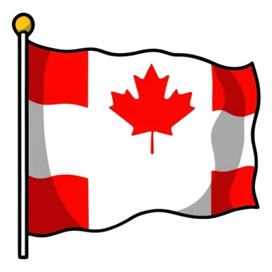 Canadian flag sticker