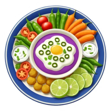 Pakistani dish named chaat its has yougurt and green chilli and vegetables in it mix it all sticker