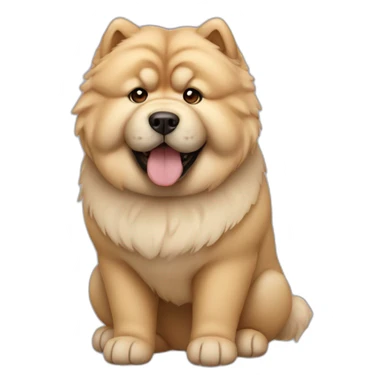 Chow chow cream sticker