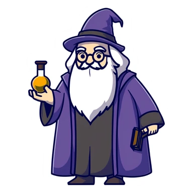 Dumbledore headmaster and Snape potions professor standing together sticker