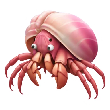 pink hermit crab sticker