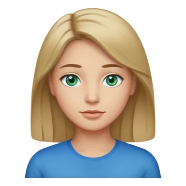 dark blond whit blue/green eys sticker