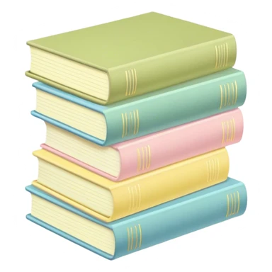 Pastel pink pastel yellow pastel blue and matcha colored books sticker