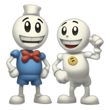 Cuphead and Mugman from The Cuphead Show sticker