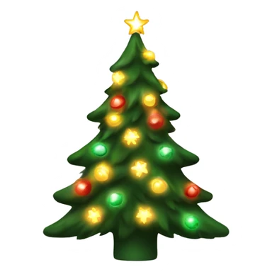 ￼ Christmas tree, lights sticker