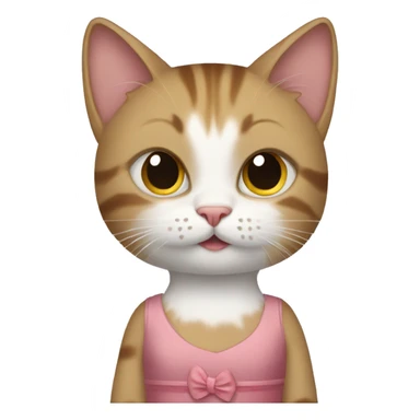 cat in dress sticker