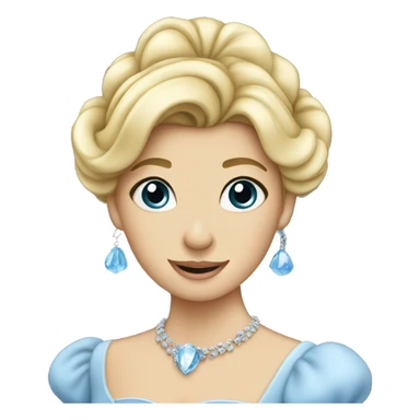 Cinderella wearing black necklace  sticker