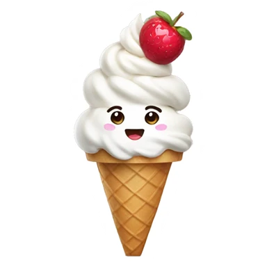 Kawaii ice cream sundae sticker