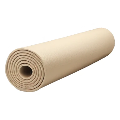 beige half rolled out yoga mat sticker