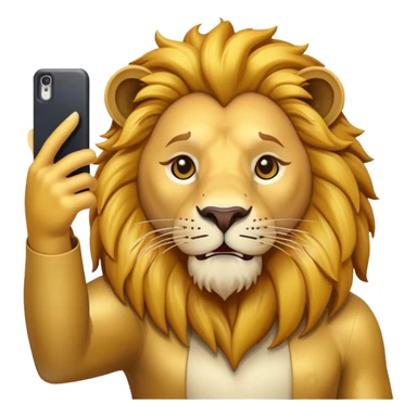 lion selfie sticker