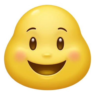 Yellow blob with face sticker