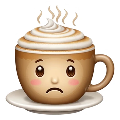 sad cappuccino sticker