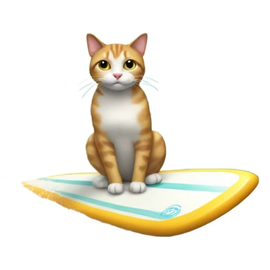cat on a surf board sticker