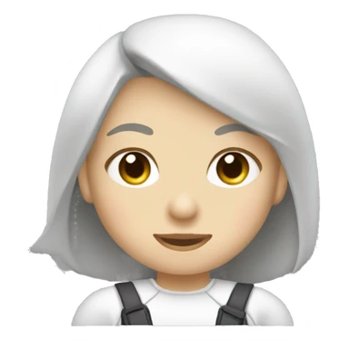 white Subaru XV with a girl inside sticker