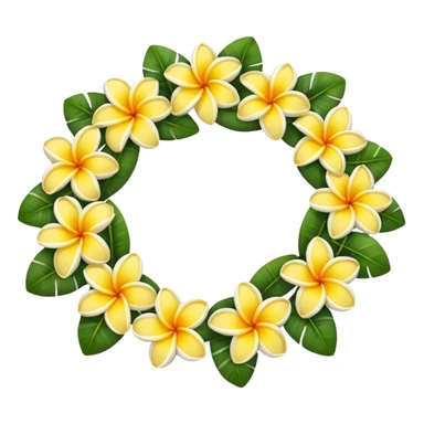 Plumeria lei sticker