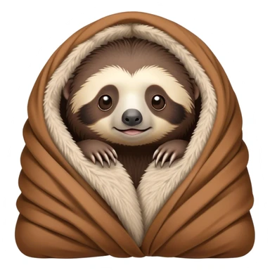 Baby slothbear cozy in blanket  sticker
