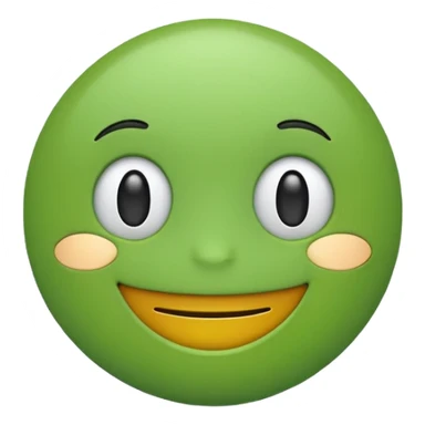 green emoji cute sticker