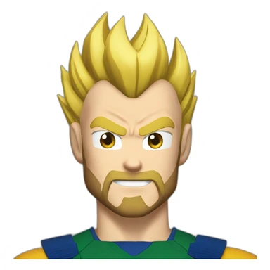 vegeta blond beard sticker