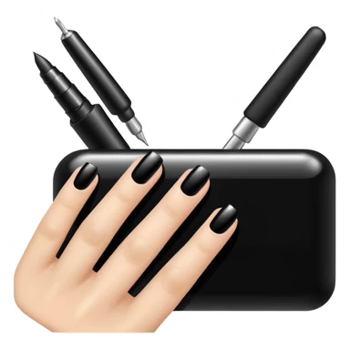 nail art equipment black sticker