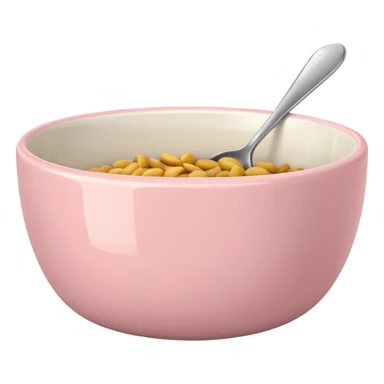 Light pink food bowl and cup set sticker