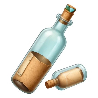 Message letter in Bottle sticker