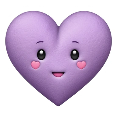 Pale purple heart felt  sticker
