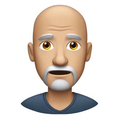 Grumpy bald man with beard  sticker