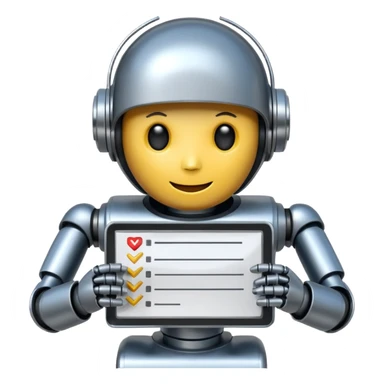 emoji of a checklist for a robot sticker