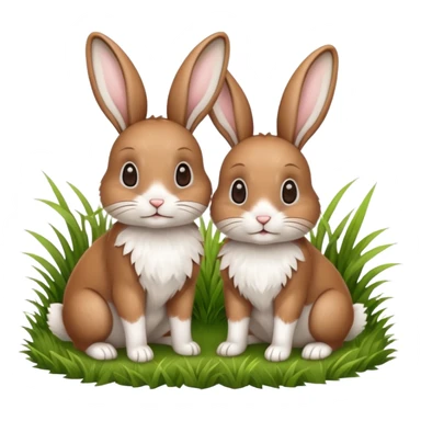 2 rabbits mating sticker