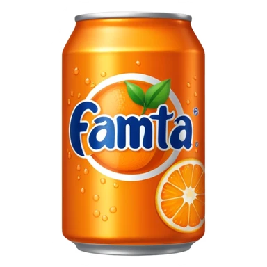 a bright orange Fenta can sticker