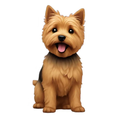 Norwich terrier happy birthday ballon sticker