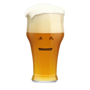 a single minimal low poly beer pint sticker