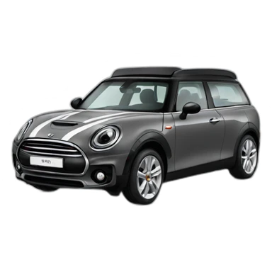 grey mini clubman with stripes and dark window sticker