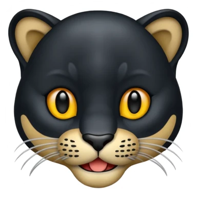 Emoji panthère noir entière  sticker