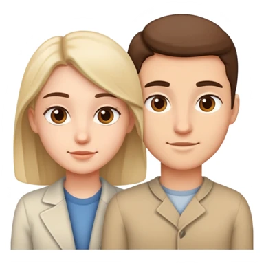 Two people gradually moving closer, showing progression of trust building sticker