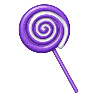 glitter cian and purple lolipop sticker