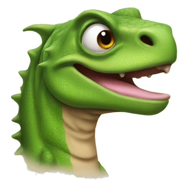 lizard with cow face sticker