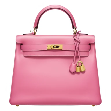 hermes kelly bubble gum pink color bag  sticker