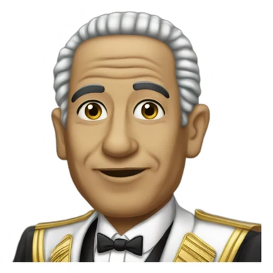 Satirical cartoon Egyptian President Canidate Ahmed Tantawy in a tuxedo sticker