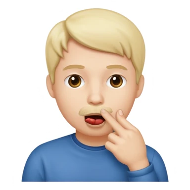 Doigt dans la bouche sticker