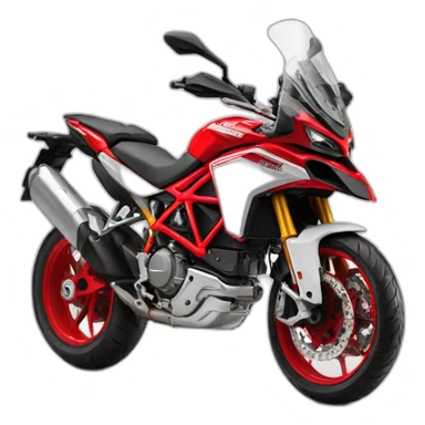 Moto Ducati enduro roja sticker