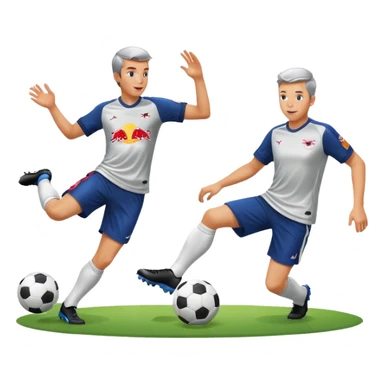 Red bull energy drink imogi for soccer players playing soccer sticker