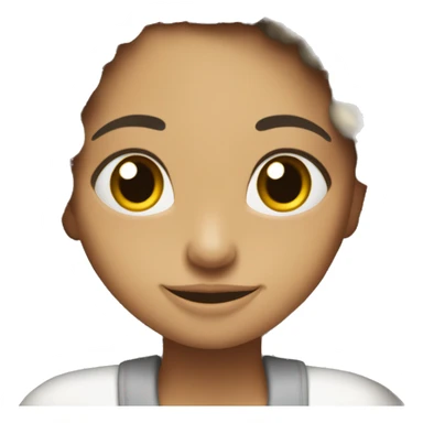 Chica blanca con pelo negro enamorada ,sonriendo,con sueño  etc sticker