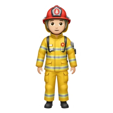 yellow Firefighter Suit sticker
