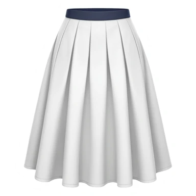 create a white midi skirt whitout pleats sticker