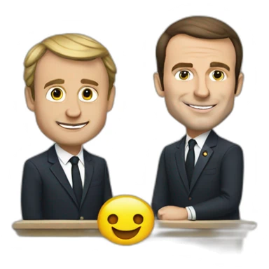 macron et un ane sticker